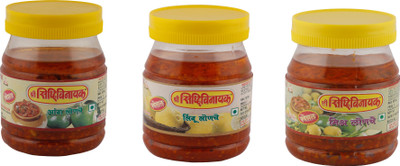 Shree Siddhivinayak Combo Pack of 200gm Mango,Mix Lemon Pickles - 200gm each Mango, Mixed Pickle(3 x 0.2 g)