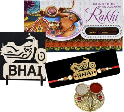 Natali Traders Rakhi  Set(Rakhi for Brother - 1, Showpiece - 1, Greeting Card - 1, Chopra - 1)