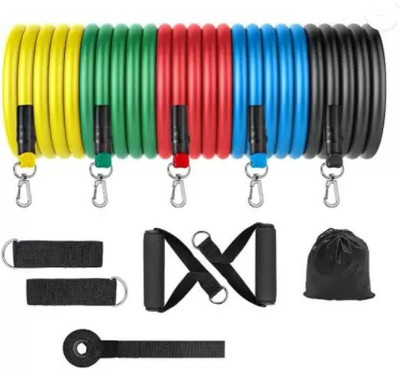 PHB Power resistance band 11 Pcs Set Resistance Tube(Multicolor)