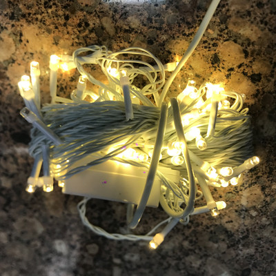 dawn lights 80 LEDs 16 m Yellow Steady Water Drop Rice Lights(Pack of 1)