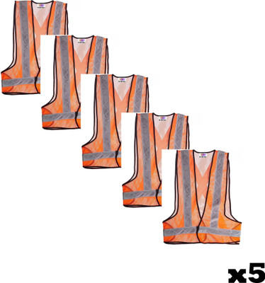 Nibiru High Quality Reflect 120 GSM Safety Jacket Safety Jacket(ORANGE)