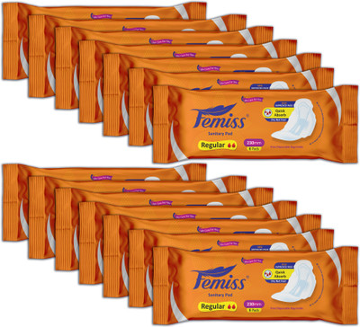 Femiss Super Soft Sanitary Pads For Women| Size-Regular 84 Pads|Pack Of 14 – Each 6 Pcs Sanitary Pad (Pack Of 14) For Rs. 343 @ 51% off