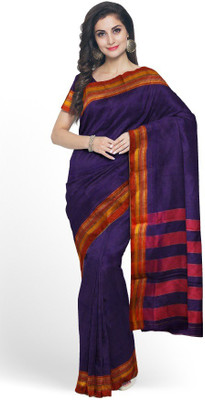 Samvita Woven Ilkal Cotton Silk Saree(Blue)