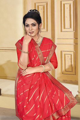 89% OFF on MM BROTHERS Striped Assam Silk Art Silk Saree(Pink) 89% OFF on MM BROTHERS Striped Assam Silk Art Silk Saree(Pink)