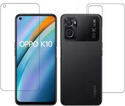 SOLIVAGANT Front and Back Tempered Glass for Oppo K10(Pack of 2)
