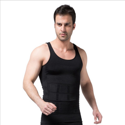 Olsic Premium Compression Tank Top Slimming Body Shaper Vest Tummy Control Undershirt Men Shapewear