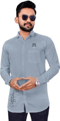 MP Creation Men Solid Casual Grey Shirt