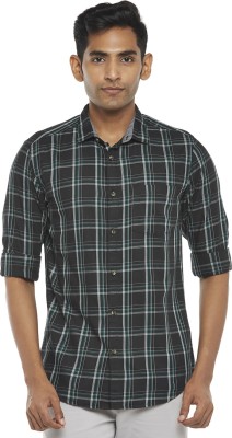 Byford by Pantaloons Men Checkered Casual Black Shirt