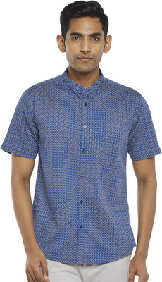 Byford by Pantaloons Men Printed Casual Blue Shirt