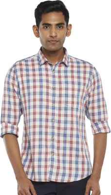 Byford by Pantaloons Men Checkered Sports White Shirt