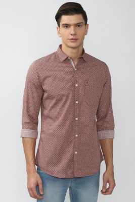 VAN HEUSEN Men Printed Casual Maroon Shirt