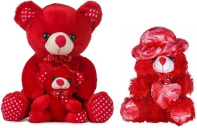 Ktkashish Toys soft mother baby teddy or gift (25-45cm)_56  - 40 cm(Multicolor)