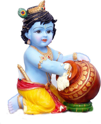 SHREE RAM IMPEX Polyresin Baby Krishna Idol Standard Multicolour, 1 Piece Decorative Showpiece  -  5 cm(Polyresin, Multicolor)
