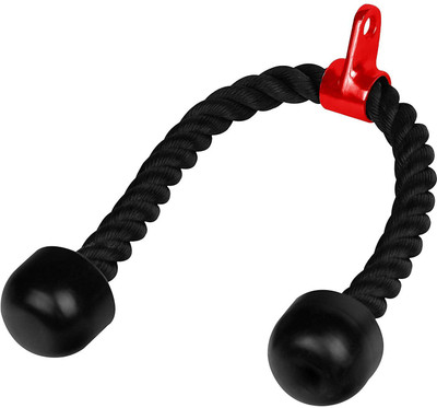 FLEX N FIT Tricep Rope | Heavy Duty Attachment for Pull Down Exercise Triceps Bar(Black)