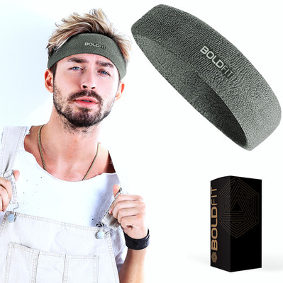 BOLDFIT Gym Headband for Men and Women - Sports Headband for Workout & Running Head Support(Grey)
