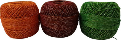 Quickcollection Thread Embroidery Red Rose Crochet Yarn Ball Stitching Metallic Multi Colour Thread(90 m Pack of10)