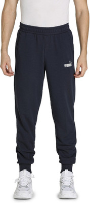 PUMA ESS+ 2 Col Logo Pants Solid Men Blue Track Pants