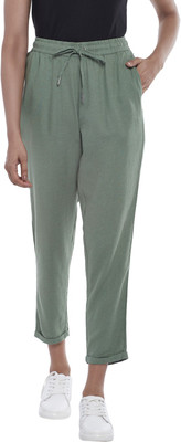 Honey By Pantaloons Solid Women Green Track Pants