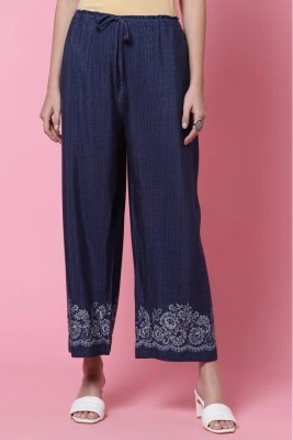 BIBA Relaxed Women Dark Blue Trousers