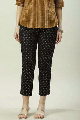 BIBA Slim Fit Women Black Trousers