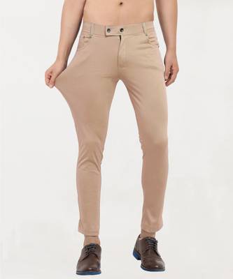 MooNVellY Regular Fit Men Beige Trousers