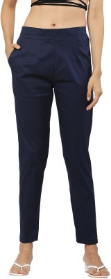 INFAME Regular Fit Women Black Trousers