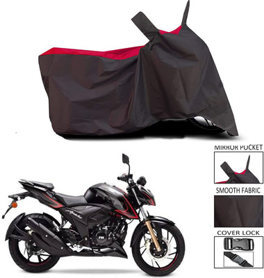 KEDIT Waterproof Two Wheeler Cover for TVS(Apache RTR 200, Red, Black)