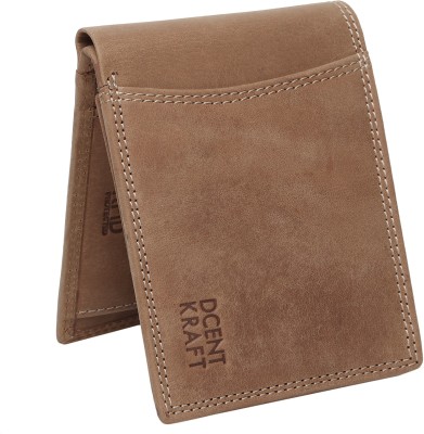 DCENT KRAFT Men Casual, Formal, Evening/Party, Travel, Trendy Tan Genuine Leather Wallet(9 Card Slots)