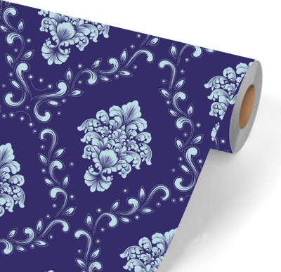 We Kreate Vinyl Abstract Blue Wallpaper(L x W: 270 cm x 45 cm)