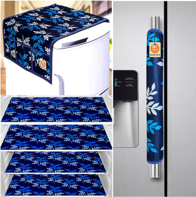 Kanushi Industries Refrigerator  Cover(Width: 99 cm, Blue)