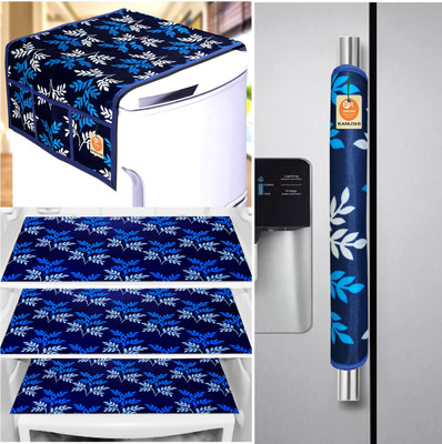 Kanushi Industries Refrigerator  Cover(Width: 91 cm, Blue)