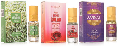 FORMLESS Attarful, Rose & Jannat 3ml each Floral Attar(Floral)