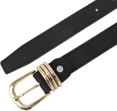 DEFIVIA Women Casual, Formal, Evening, Party Black Artificial Leather Belt
