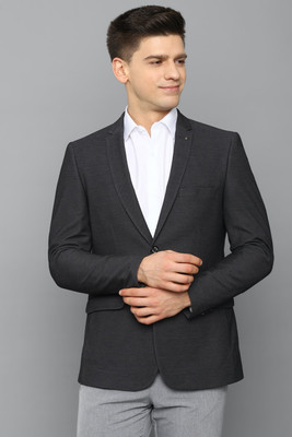 Allen Solly Solid Single Breasted Formal Men Blazer(Grey)