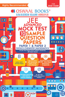 Oswaal JEE Advanced Mock Test 10 Sample Question Papers (Paper 1 & 2) Physics, Chemistry, Mathematics Book (For 2022 Exam)(Paperback, Oswaal Editorial Board)