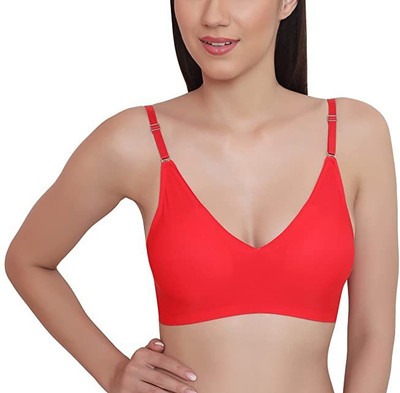 ok interprises Women Full Coverage Lightly Padded Bra(Red)