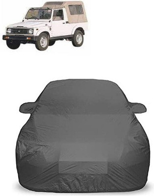 Anlopeproducts Car Cover For Maruti Suzuki Gypsy 1000 (With Mirror Pockets)(Grey)
