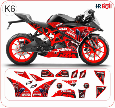 BR BULL Sticker & Decal for Bike(Red, Multicolor)