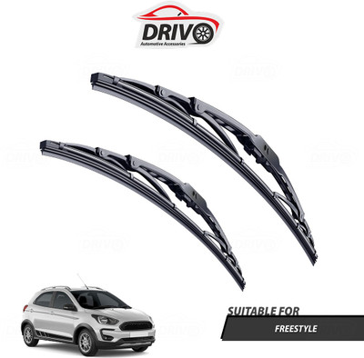 Drivo Conventional Wiper Blade Windshield Wiper(60.96 cm, Passenger And Driver Side Wipers, Pack of: 2)
