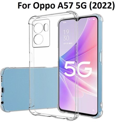 ROYALBASE Back Cover for Oppo A57 5G [2022](Transparent, Grip Case, Silicon, Pack of: 1)