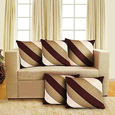 SK Fashion Velvet Cushions & Pillows Cover(40 cm*40 cm, Pack of 5, Brown)