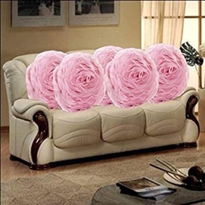 SK Fashion Plain Cushions & Pillows Cover(Pack of 5, 40 cm*40 cm, Pink)