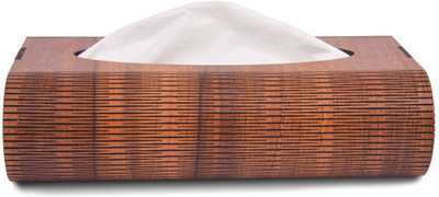 primecode 1 Compartments Wood Tissue Box(Wooden)