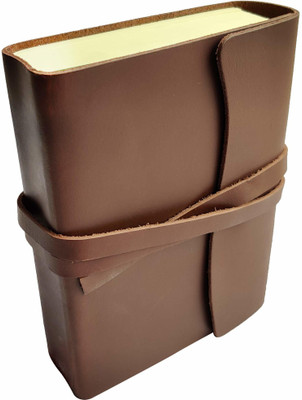 Rustic Town Handmade Leather Journal Regular Journal Unruled 360 Pages(Brown)