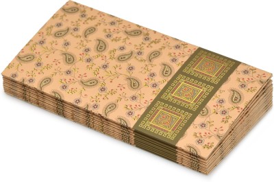 Anand Cards Velvet Touch Very Premiumfloral print design Shagun Envelope Envelopes(Pack of 30 Brown)