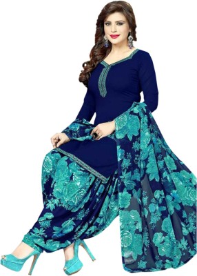 RENSILAFAB Crepe Printed Kurta & Patiyala Material