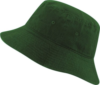 Zipper-G Unisex Cotton Bucket Hat Hot Fun Summer Beach Vacation Headwear(Dark Green, Pack of 1)