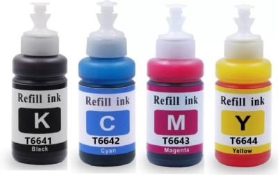 ZOKIO Refill Ink For T664 Epson L310 / L350 /L355 / L360 / L365 /L455 / L1300 Printers Black + Tri Color Combo Pack Ink Bottle