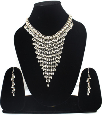 Shining Angel Alloy Silver Jewellery Set(Pack of 1)