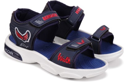 BERSACHE Boys Velcro Sports Sandals(Blue)